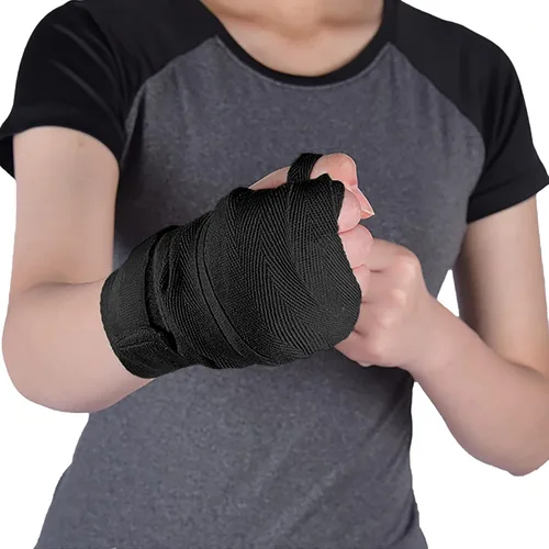 Vista 8 de 2 piezas de boxeo vendaje elástico de compresión para muñeca, guantes interiores de entrenamiento para artes marciales, kickboxing, muay thai