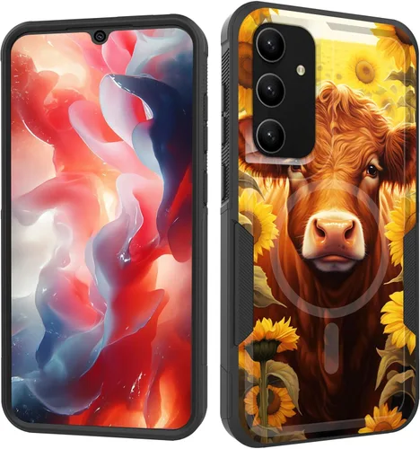 Vista 109 de Funda magnética para Galaxy A16 5G, [compatible con MagSafe] [protección contra caídas de grado militar] Funda resistente a prueba de golpes