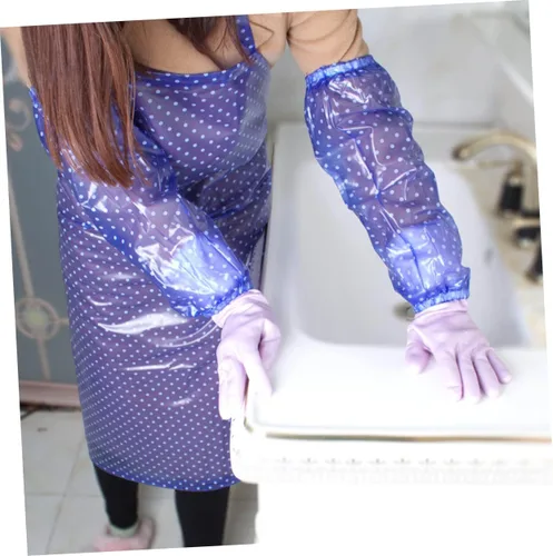 Vista 5 de DOITOOL 6 pares de fundas de brazo desechables para la limpieza de la cocina, protector de manga para mujer, funda de manga de brazo para cocina