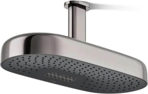 Vista 20 de KOHLER 26297-BL Statement™ Cabezal de lluvia oblongo, multifunción, 2.5 gpm, color negro mate