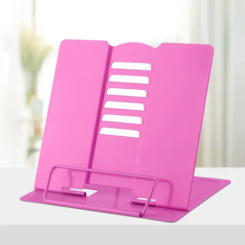 Vista 16 de Honagu Soporte de metal para libros de escritorio, soporte para libros para leer manos libres, soporte ajustable para documentos de libros