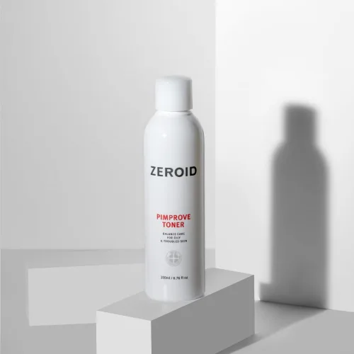 Vista 2 de ZEROID Tónico facial Pimprove Barrera cutánea con ácido hialurónico y ceramida Tónico facial equilibrado de pH para pieles grasas y sensibles