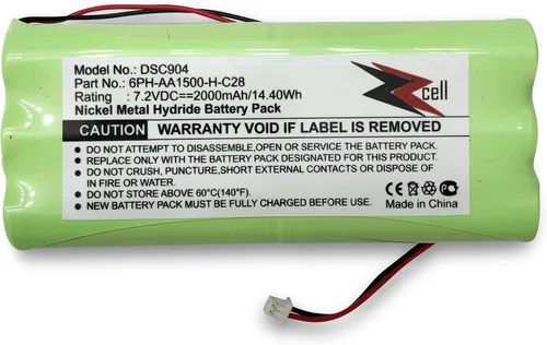 Vista 4 de Batería de 7.2 V compatible con 6PH-AA1500-H-C28 DSC9047 Power Series Sistema de alarma ADT DSC Back-Up SCW9045 SCW9047 2000mAh