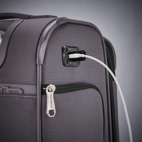 Vista 4 de Samsonite Solyte DLX Softside - Equipaje extensible con ruedas giratorias, Gris mineral), 123567-1560