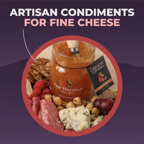 Vista 4 de Oregon Growers Paté de fruta de pera y limón - Mermelada de limón y pera, conservas naturales hechas con azúcar real, gelatina de frutas, combina