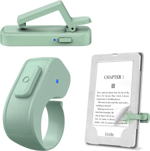 Vista 11 de Anillo girador de páginas para Kindle, control remoto para iPhone, iPad, tabletas Android, lectores electrónicos, girador de páginas para Kindle