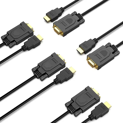 Vista 11 de BENFEI - Cable HDMI a VGA de 3 pies, cable unidireccional HDMI (fuente) a VGA (pantalla) (macho a macho) compatible con computadora, computadora