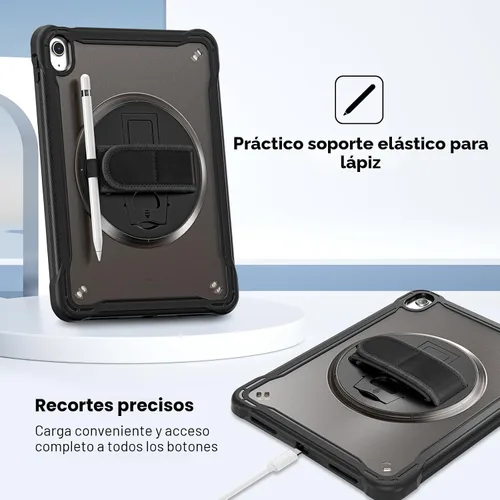 Vista 3 de ProCase Funda para iPad de 11ª generación A16 2025/iPad de 10.9 pulgadas 2022, resistente a prueba de golpes con correa de mano, protección