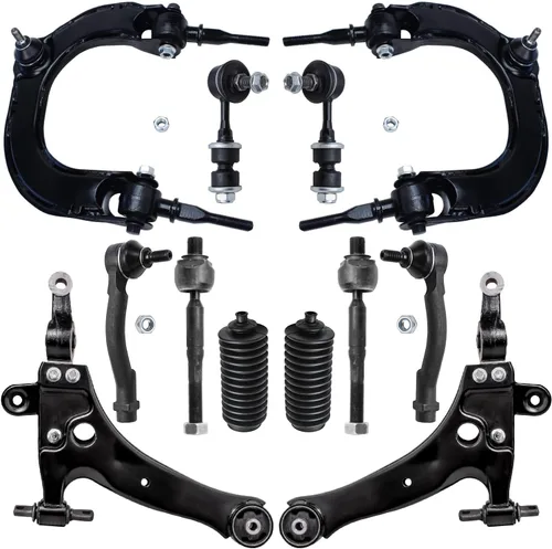 Vista 96 de Detroit Axle - Kit de extremo de 12 piezas para Ford Explorer Mercury Mountaineer 1998-2001 1999 2000, 2 brazos de control delanteros superiores