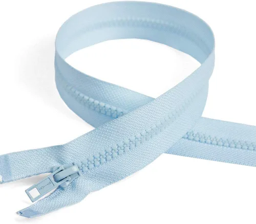 Vista 7 de Cremalleras de extremo abierto #5 de 18 pulgadas de largo con dientes de plástico, azul Alice, marca Bias Bespoke