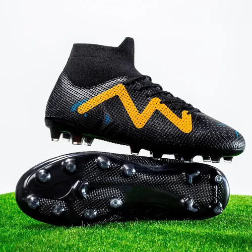 Vista 6 de Zapatos de fútbol profesionales para hombre, zapatos de fútbol de césped atléticos, para exteriores para niños grandes AGFG