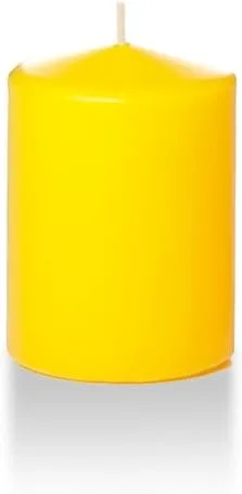 Vista 4 de yummi Caja de 12 velas redondas blancas de 3" x 4