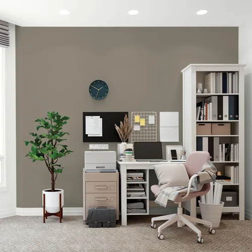 Vista 110 de Glidden Pintura Interior + Imprimación: Gris/Plata Antigua, Una Capa, Satinado, 1 Galón