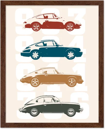 Vista 15 de Poster Master Póster de coche – Impresión clásica de coche – Arte de vehículo – Gran decoración de pared de garaje u oficina – 8 x 10 pulgadas