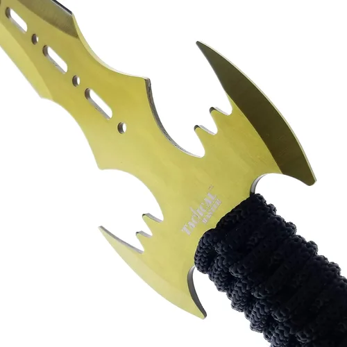 Vista 4 de 27" Bat Style Fixed Blade Machete Set. for Collection, Gift, Camping: Cut Ropes Branches and Open Boxes