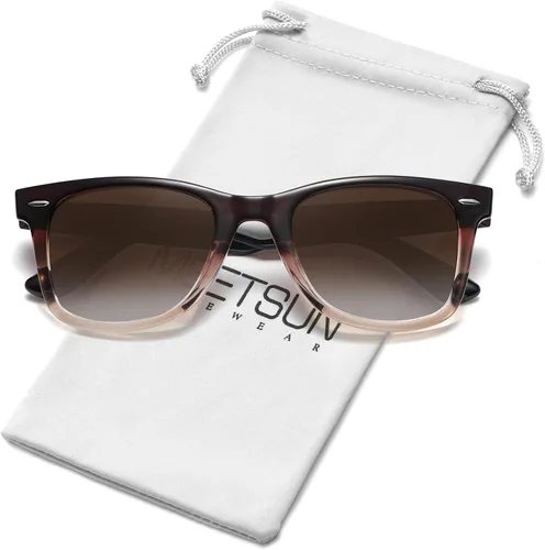 Vista 64 de MEETSUN Polarized Sunglasses for Women Men Classic Retro Square Frame Driving Sun Glasses UV Protection