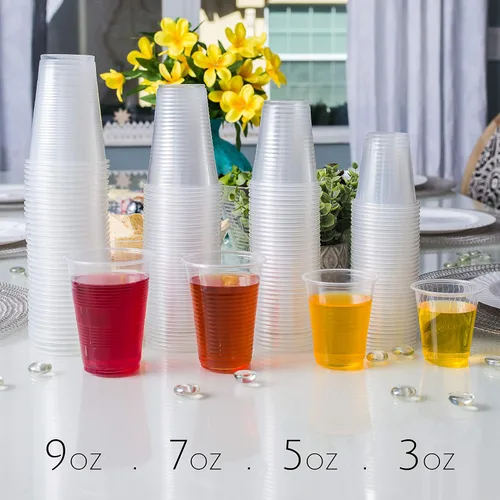 Vista 9 de PLASTICPRO Vasos transparentes desechables de plástico de peso medio de 3 onzas, 100