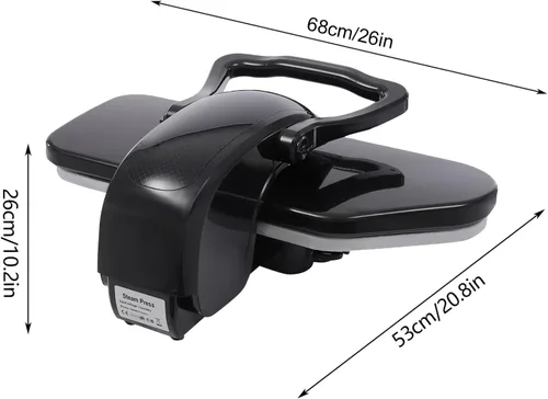 Vista 6 de Prensa de vapor inteligente de 26 pulgadas, máquina de prensa digital de tela de vapor 8810D de 1600 W con múltiples ajustes de tela, calentamiento