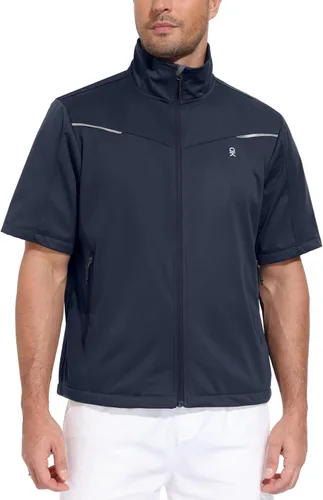 Vista 14 de Little Donkey Andy Chaqueta de golf Softshell de manga corta para hombre Negro