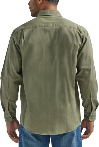 Vista 2 de Wrangler Authentics Camisa tejida clásica de manga larga para hombre