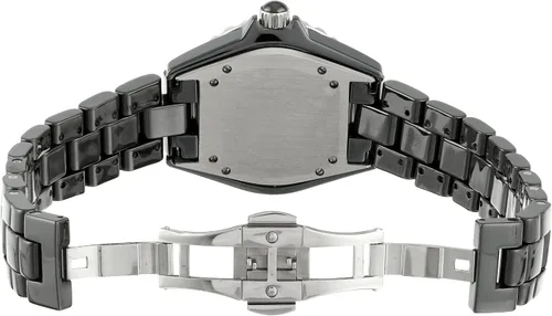 Vista 7 de Akribos XXIV Reloj de pulsera multifunción de cerámica AK544BK para mujer, Negro -, Movimiento de cuarzo