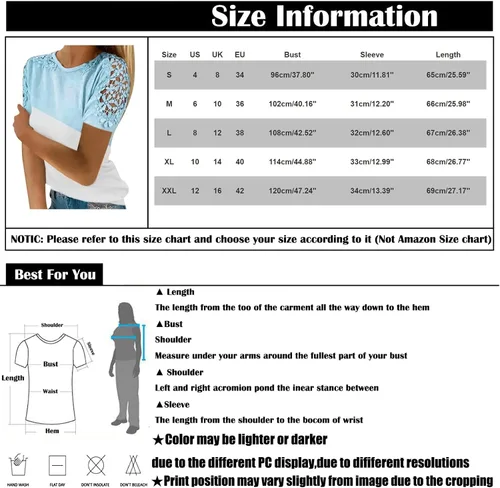 Vista 3 de Blusas de encaje para mujer, lindas blusas de verano con manga casquillo para mujer, blusas y tops elegantes vintage