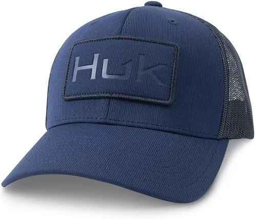 Vista 5 de HUK - Gorra de camionero de malla para hombre con cierre a presión Gorra de pesca antirreflectante