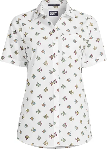 Vista 2 de Lands' End womens No Iron Supima Short Sleeve Shirt