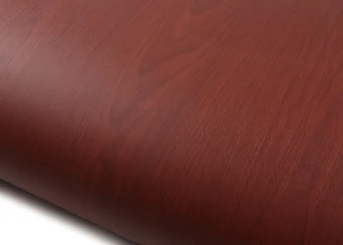 Vista 8 de ROSEROSA Película arquitectónica de madera de cerezo sintética para despegar y pegar, película de vinilo autoadhesiva, envoltura de puerta