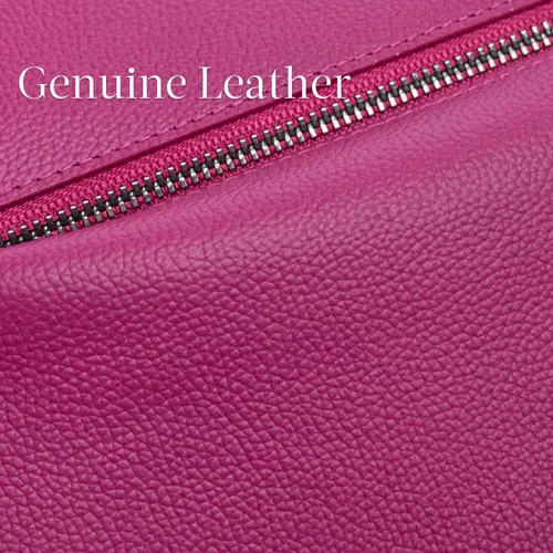 Vista 6 de Bveyzi Billeteras de cuero ultrafino con bloqueo RFID para tarjetas de crédito, billetera plegable para mujer, Rosa encendido