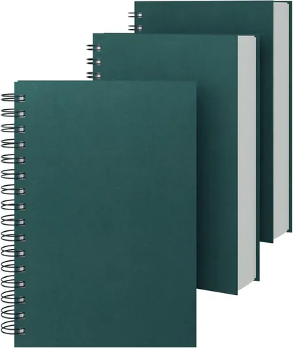 Vista 18 de EUSOAR Cuadernos para el trabajo, 1 paquete A4 de 8.3 x 11.2 pulgadas, tapa dura, rayado en espiral con renglones universitarios, 240 páginas