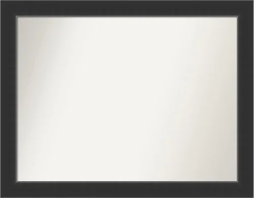 Vista 27 de Amanti Art Espejo personalizado, espejo de baño negro Astor, espejo de pared o espejo de tocador de baño sobre el fregadero (25 x 25 pulgadas)