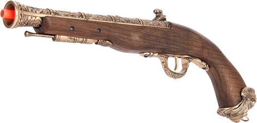 Vista 3 de Lancer Tactical HFC Flintlock Pirate CO2 Pistola Airsoft Oro