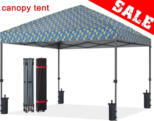 Vista 33 de ABCCANOPY Toldo desplegable – Tienda de campaña portátil para patio al aire libre resistente para patio trasero y terraza con 4 bolsas de arena Beige