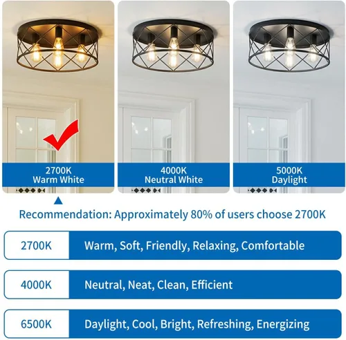 Vista 4 de ANWIO Bombillas LED Edison vintage, paquete de 3 unidades, 7 W, equivalente a 60 W, no regulables, ST58 2700 K, bombillas de filamento LED antiguo