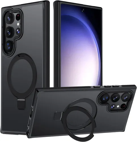 Vista 27 de Funda para Samsung Galaxy S24 Plus, soporte de anillo magnético ajustable [compatible con Magsafe], [protección a prueba de golpes de grado militar]