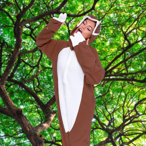Vista 2 de Adult Onesie Halloween Costume - Animal and Sea Creature - Plush One Piece Cosplay Suit for Adults, Women and Men FUNZIEZ!