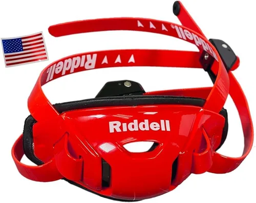 Vista 7 de Riddell SpeedFlex Hard Cup Cam-Loc Chinstrap + calcomanía para casco de la bandera de Estados Unidos