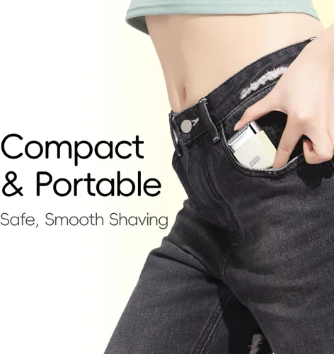 Vista 4 de yoose - Maquinillas de afeitar eléctricas para mujer, recortadora de bikini IPX7 para mujer (USB-C, peine recortador, múltiples modos de afeitado)