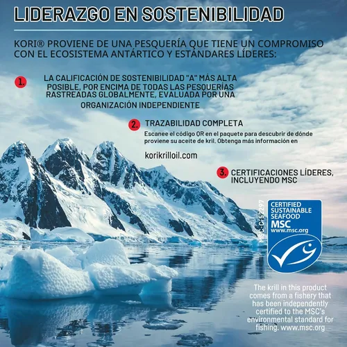 Vista 8 de Kori Krill Excel High Performance, 1000 mg Omega-3, 50