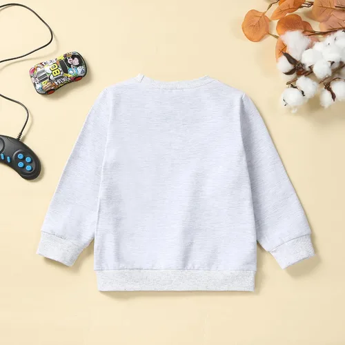Vista 4 de Dcohmch Sudadera de manga larga con estampado de letras de rugby para bebé, ropa de otoño para niño y niña, Gris