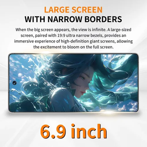 Vista 3 de C26 Ultra Desbloqueado 5G Teléfono móvil, teléfono móvil Android 15 con bolígrafo incorporado, pantalla grande de 6.9 pulgadas, 8GB+256GB, Dual SIM