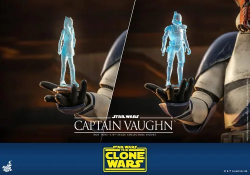 Vista 8 de Hot Toys 1:6 Capitán Vaughn - Star Wars: Las Guerras Clon, Blanco