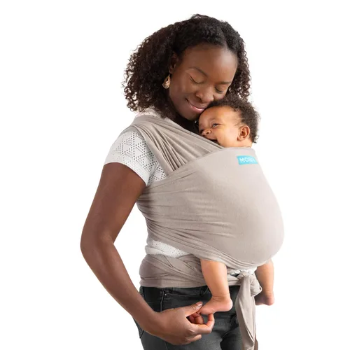 Vista 14 de Porta bebé Moby Baby Wrap para recién nacidos a niños pequeños (8-15kg), porta bebé en cabestrillo, diseño ultra ligero y manos libres, ajustable