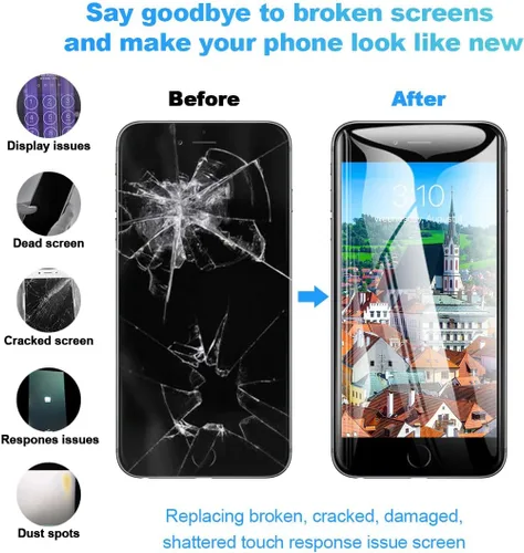 Vista 4 de para iPhone 7, reemplazo de pantalla LCD blanca de 4.7 pulgadas, conjunto de marco de visualización, pantalla táctil 3D, digitalizador con kit