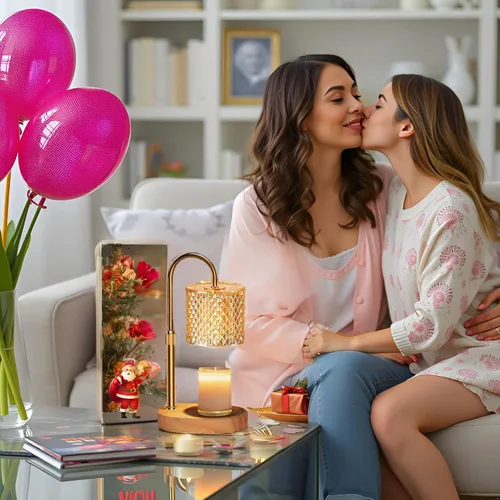 Vista 8 de seenlast Calentador Eléctrico de Lámpara de Vela con Temporizador Regulador de Intensidad Altura Ajustable, Regalos para Mujeres y Hombres