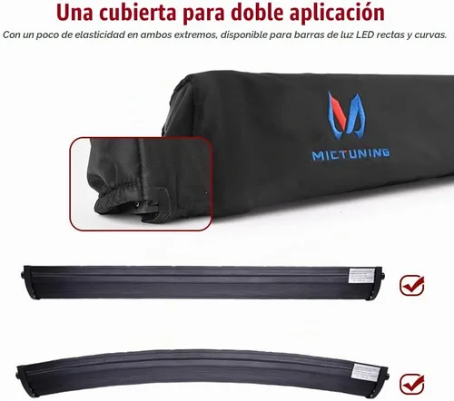 Vista 4 de MICTUNING Cubierta universal para barra de luz LED recta y curvada de 22 pulgadas - Resistente al agua, al viento, al polvo, a la nieve y a