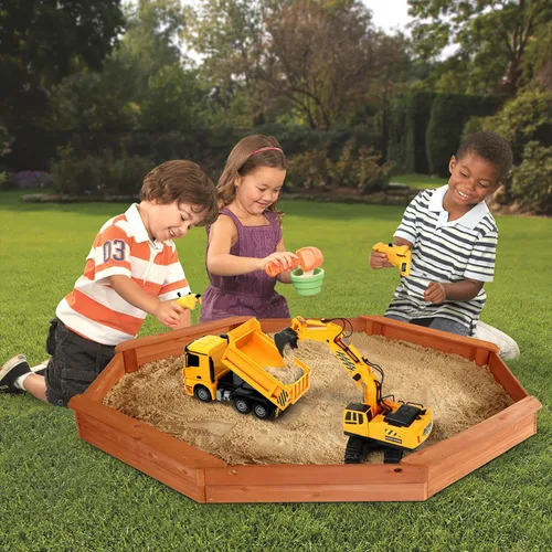 Vista 2 de RC Toys Construction Excavator Car: regalo de cumpleaños para niños y niñas de 4, 5, 6, 7, 8, 9 años o más, juego de vehículos de arena para niños