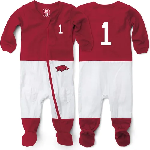 Vista 4 de Wes and Willy Baby College Sports Fan Football Jersey Sleeper