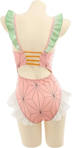 Vista 4 de haikyuu Traje de baño de una pieza de anime para mujer, estilo kawaii